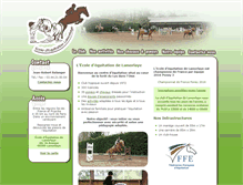 Tablet Screenshot of ecole-equitation-lamorlaye.fr